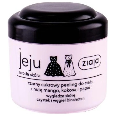 Ziaja Jeju Black Sugar Body Scrub черен захарен пилинг за млада кожа 200 ml за жени