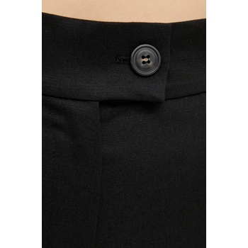 Ivy Oak Ленен панталон Ivy Oak PIERA ANN в черно с широка каройка, с висока талия IO115208 (IO115208)