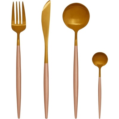 Premier Housewares Antikoro príbor v zlatej farbe Avie 16 ks