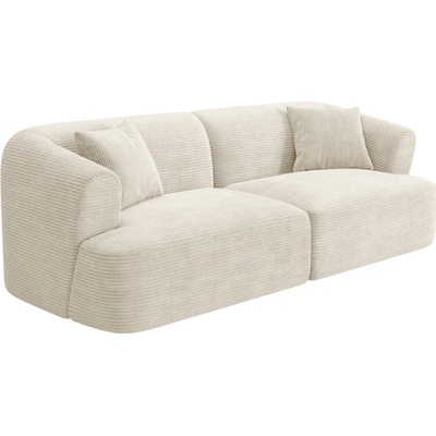 Cosmopolitan Design Krémově bílá manšestrová trojmístná Campi 220 cm