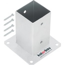 Kotarbau pilotní základna base brushed anchor support 80x80 stříbro