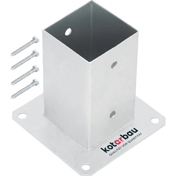 Kotarbau pilotní základna base brushed anchor support 80x80 stříbro