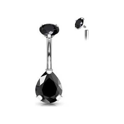 Šperky4U piercing do pupíku kapka titan TIT1091-K