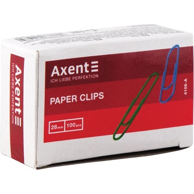 Кламери цветни 28 mm Axent 100 бр (1903010-4106-A)