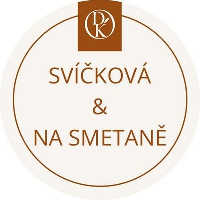 Davídkovo koření Etiketa Svíčková & Na smetaně béžová průměr 4,5 cm 1 ks