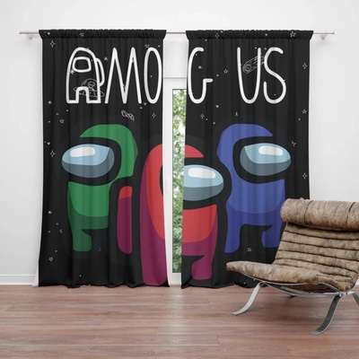 Sablio Závěs AMONG US Čierny vesmír: 2ks 140x250cm