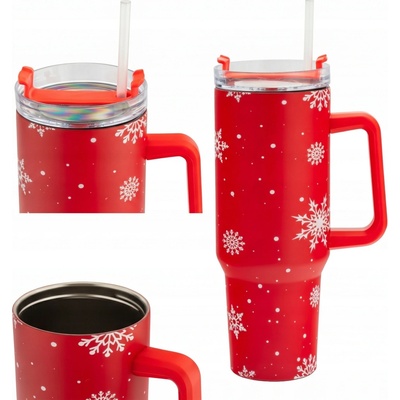 Altom Design termohrnek s brčkem do auta Zimní 1,2 l