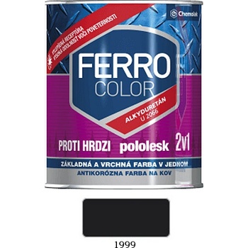 Chemolak Ferro Color U 2066 1999 čierna pololesk 0,75L
