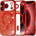 Techsuit Калъф Techsuit Luxury Glitter MagSafe - iPhone 18 Pro Max / iPhone 17 Pro Max - Червен (KF2366187)
