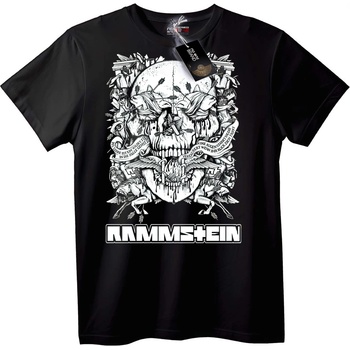 NOONEBRAND Тениска Skull дизайн на Rammstein - XS, Black