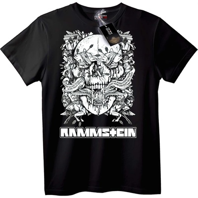 NOONEBRAND Тениска Skull дизайн на Rammstein - XS, Black