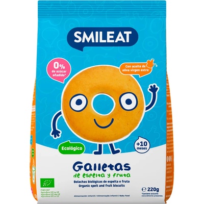SMILEAT Špaldové sušienky s ovocím BIO 220 g