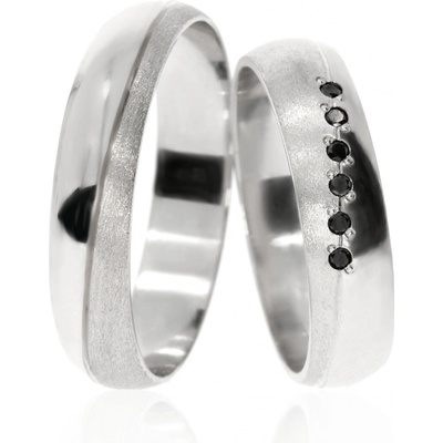 Zlatnictví Helios Zlaté snubní prsteny L 85/B Kameny: S Diamanty