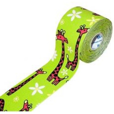 BB Tape Kineziologické tejpy pre citlivú pokožku detskýmotív žirafa limetková 500 x 5 cm