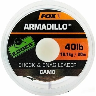 FOX Edges Armadillo Shock and Snag Leader Camo 20 m 40 lbs-18, 1 kg Плетена линия (CAC745)