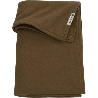 Meyco detská pletená deka Knit basic zamat Chocolate