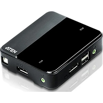 ATEN KVM превключвател ATEN CS782DP, 11 порта, USB, DisplayPort, Audio, Черен (ATEN-CS782DP-AT)