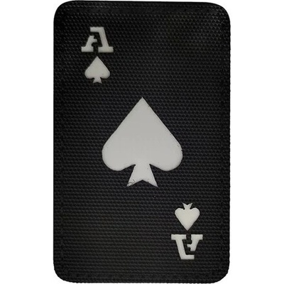 WARAGOD Nášivka Poker Cards Ace of Spades, čierna