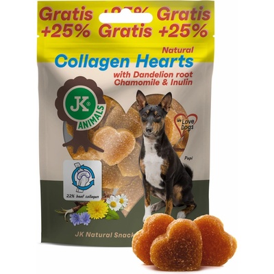 Animals Kolagenová srdíčka s kořenem pampelišky heřmánkem a inulinem +25 % Gratis 100 g