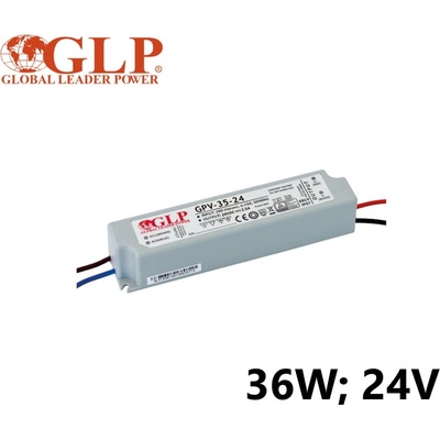 Napájecí zdroj pro LED pásky GLP GPV-35-24 - 24V / 1,5A / 36W - vodotěsný