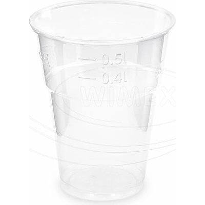 Wimex Pohár PLA BIO priehľadný O102mm 0,5L