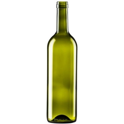 Skleněná lahev Bordeaux70 BM 17,5 olivová 750 ml - zátka