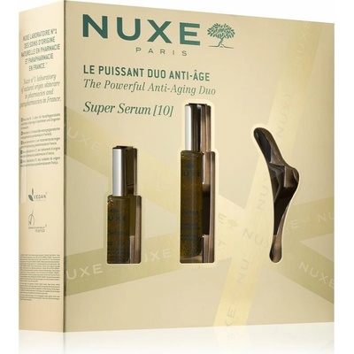 Nuxe Super Serum Nuxe Super Serum Eyes sérum na očné okolie 15 ml + Nuxe Super Serum protivráskové sérum s kyselinou hyalurónovou 30 ml + masážna pomôcka 1 ks
