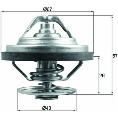 Termostat chladící kapaliny MAHLE ORIGINAL TX 158 83 (TX15883)