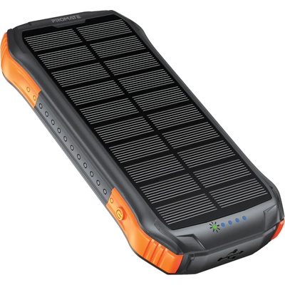 Promate Външна батерия ProMate, SolarTank-10PDQi , PowerBank , Rugged, EcoLight 20W / 3.0 QC 5 in 1 10000mAh - Черна