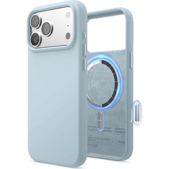 elago Силиконов (TPU) калъф с MagSafe за iPhone 17 Pro Max - Elago Magnetic Soft Silicone Case (светлосин) (ES17MSSC69PRO-SBL)