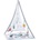 Hauck Палатка и килимче за игра 2 в 1 Hauck - Balloon Ride, white (763067)