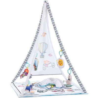 Hauck Палатка и килимче за игра 2 в 1 Hauck - Balloon Ride, white (763067)