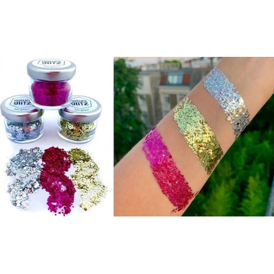 Třpytivý prach na tělo Glitter 3x 10g Mix glamour