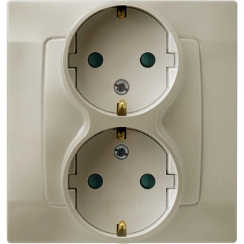 OSPEL КОНТАКТ ДВОЕН ШУКО 16А КРЕМ ПЕРЛА karo