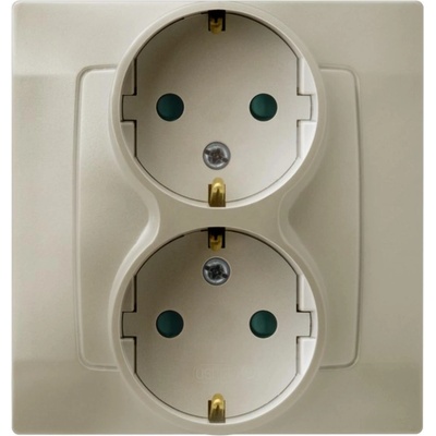 OSPEL КОНТАКТ ДВОЕН ШУКО 16А КРЕМ ПЕРЛА karo