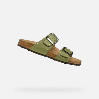 Geox Светлозелени дамски чехли Geox Brionia R Geox | Zelen | ЖЕНИ | 36