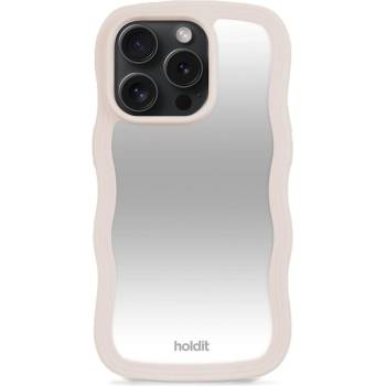 Holdit Гръб Holdit Wavy Case за iPhone 15 Pro Max - Light Beige/Mirror