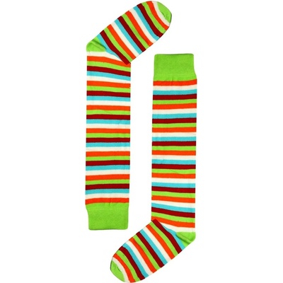 Design Trendy pruhované podkolenky zel