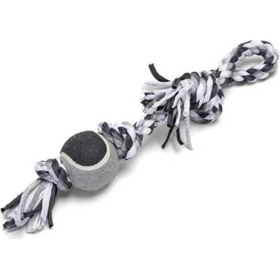 Nobleza bavlněné lano s míčkem 45 cm šedá