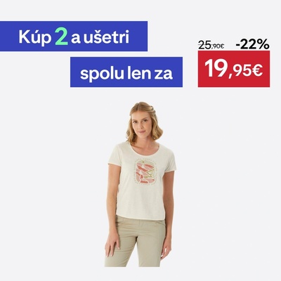 QUECHUA Dámske turistické tričko NH500 biele