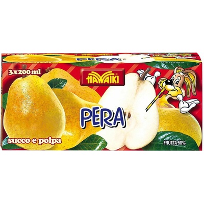Hawaiki hruškový džús s dužinou 3 x 200 ml