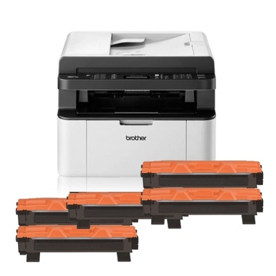 Brother КОМПЛЕКТ МУЛТИФУНКЦИОНАЛНО ЛАЗЕРЕНО УСТРОЙСТВО brother mfc 1910w + 5 броя ТОНЕР КАСЕТИ tn1050/bt-tn1050 (602bramfc1910wkit)