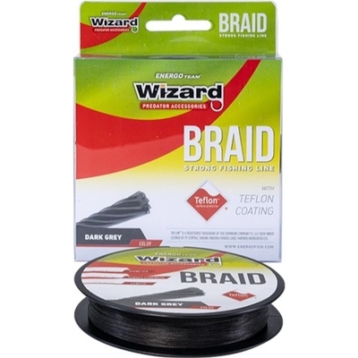 WIZARD Pletená šňůra Braid Šedá 135m 0,15mm 11,66kg