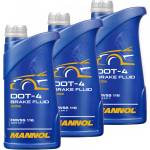 MANNOL 3бр x 1л Спирачна течност mannol dot-4 brake fluid (mn3002-3)