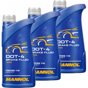 MANNOL 3бр x 1л Спирачна течност mannol dot-4 brake fluid (mn3002-3)