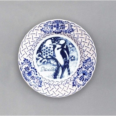 Cibulák Talíř Výroční 2008 reliéfní závěsný 18cm Originál Český porcelán Dubí