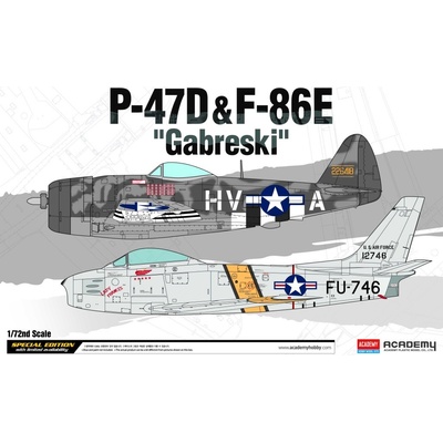 Academy Model Kit letadlo 12530 P-47D & F-86E Gabreski LE: 36-12530 1:72