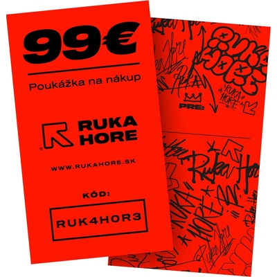Poukážka Ruka Hore - Darčeková 99€