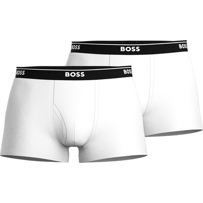 Boss Боксерки Boss Bodywear 2 Pack Logo Waistband Trunks - White 100