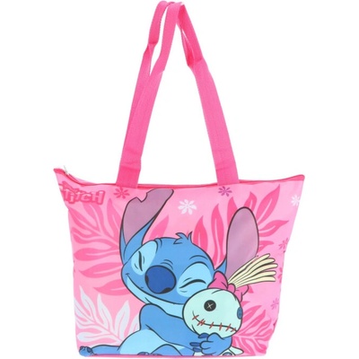 Lilo a Stitch plážová taška Disney Stitch a Scrump růžová